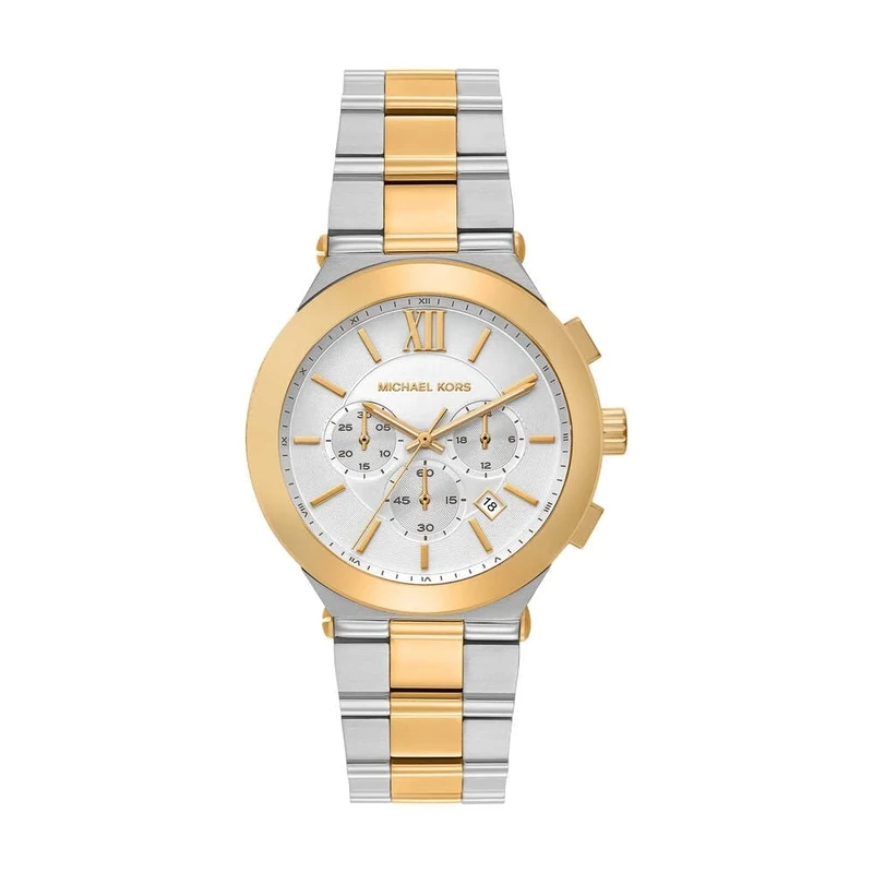 Michael Kors Billie Watch for Men, Quartz Chronograph Movement with Stainless Steel Strap