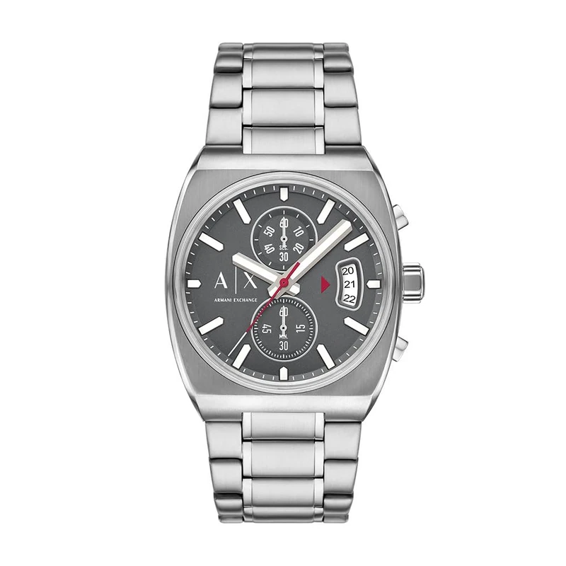 Armani Exchange Men's Silver Stainless Steel Chronograph Watch