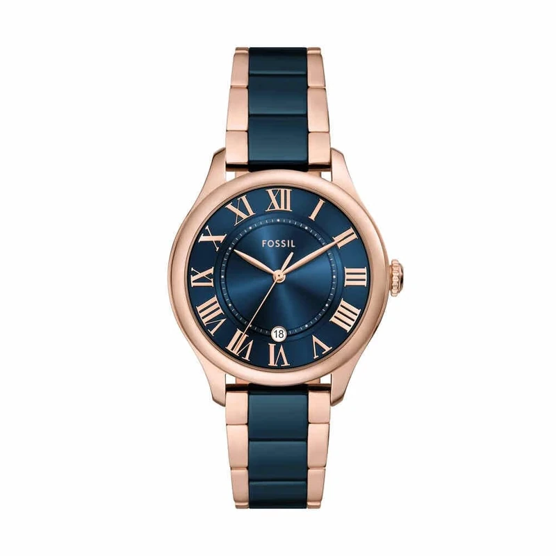 Fossil Gilmore Watch for Women, Quartz Three Hand Date Movement with Stainless Steel or Leather Strap