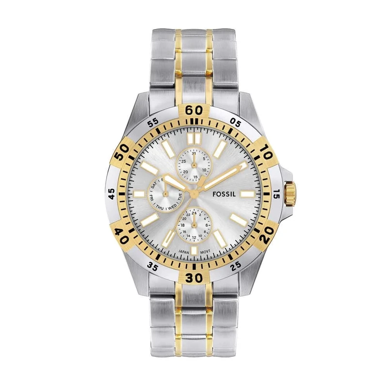 Fossil Garrett Watch for Men, Quartz Multifunction Movement with Stainless Steel or Leather Strap