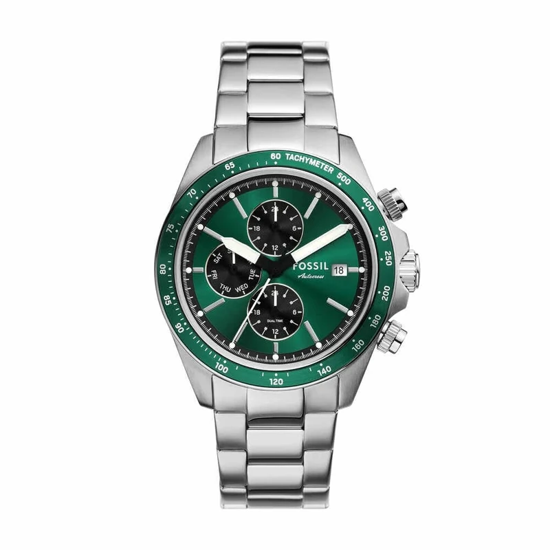 Fossil Autocross Watch for Men, Quartz Multifunction Movement with Stainless Steel or Leather Strap