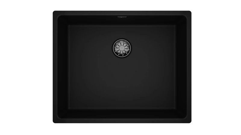 Teka - 1 Bowl Sink - Installation 3 in 1 FullBlack Sink with a Basin - Color Black