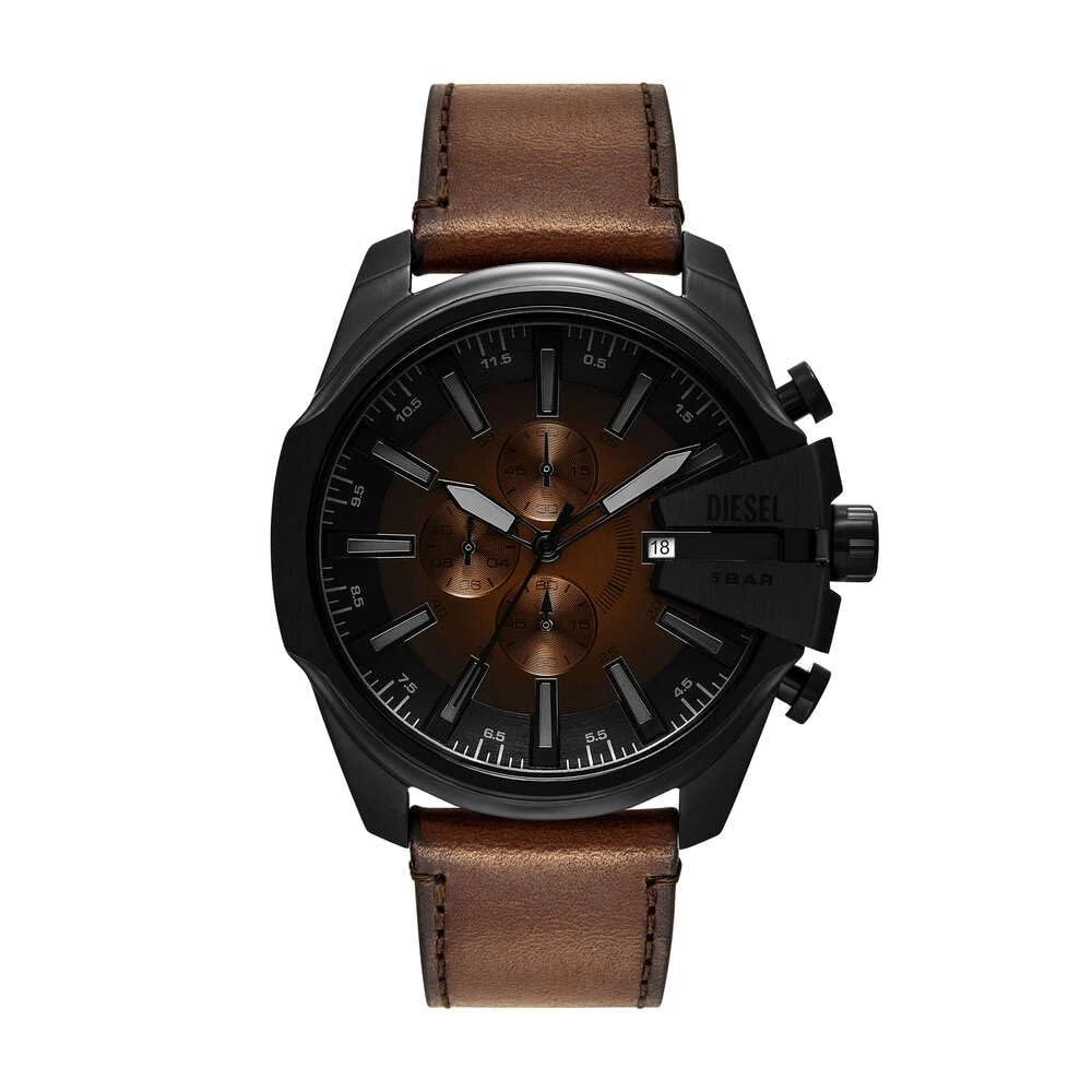 Diesel Men's Analog Quartz Watch with Leather Strap DZ4692
