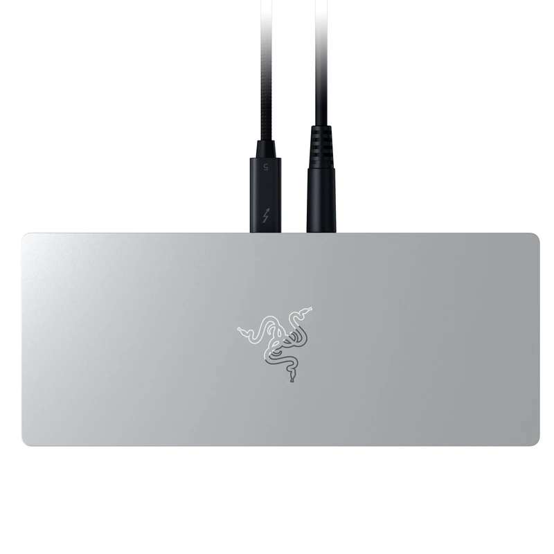 Razer Thunderbolt 5 Dock Chroma - 10 ports USB-Dock - 3x DisplayPort USB-C - Ethernet - Passthrough 140W - SD/UHS card - 2x USB-A - M.2 extension - UK connector - PC/Mac | Mercury