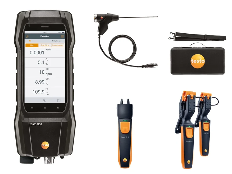 testo 300+ Flue Gas Analyser Smart Kit