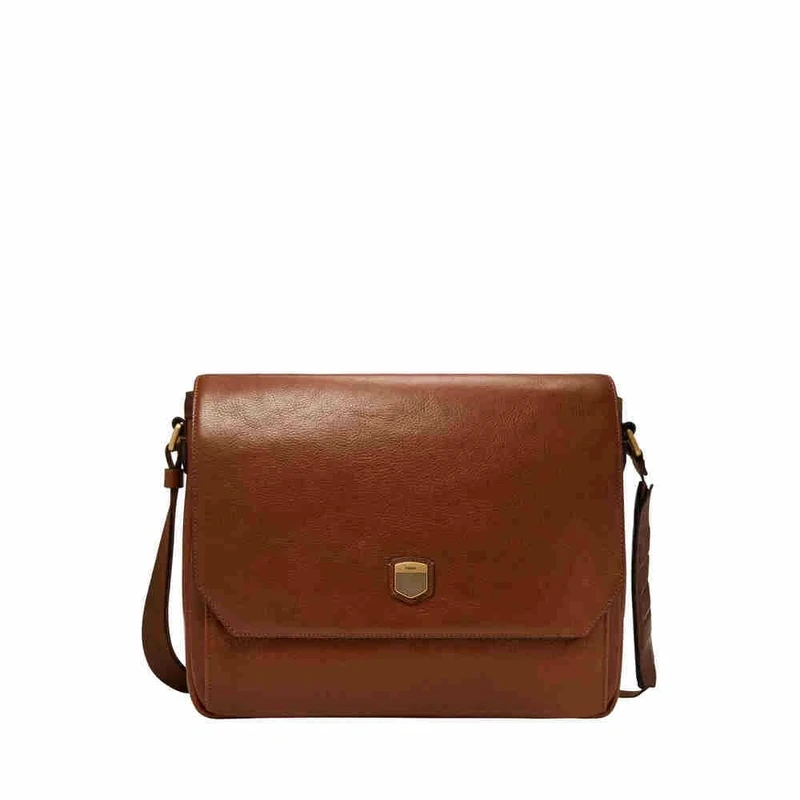 Fossil Men's Hayes Shoulder Bag, Brown, Small