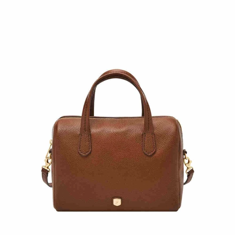 Fossil Women's Lainey Satchel Bag, Brown, Small