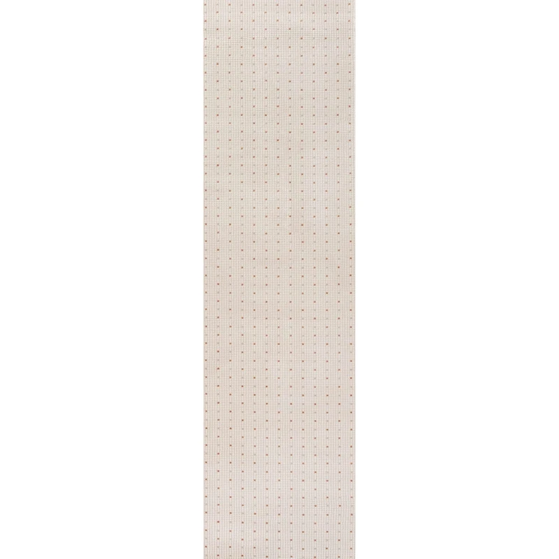 THE RUGS Carmel Modern Area Rug - Stain-Resistant, Non-Shedding, Durable Rugs for Bedroom and Hallway [ Dots Terra, 80x300 cm ]