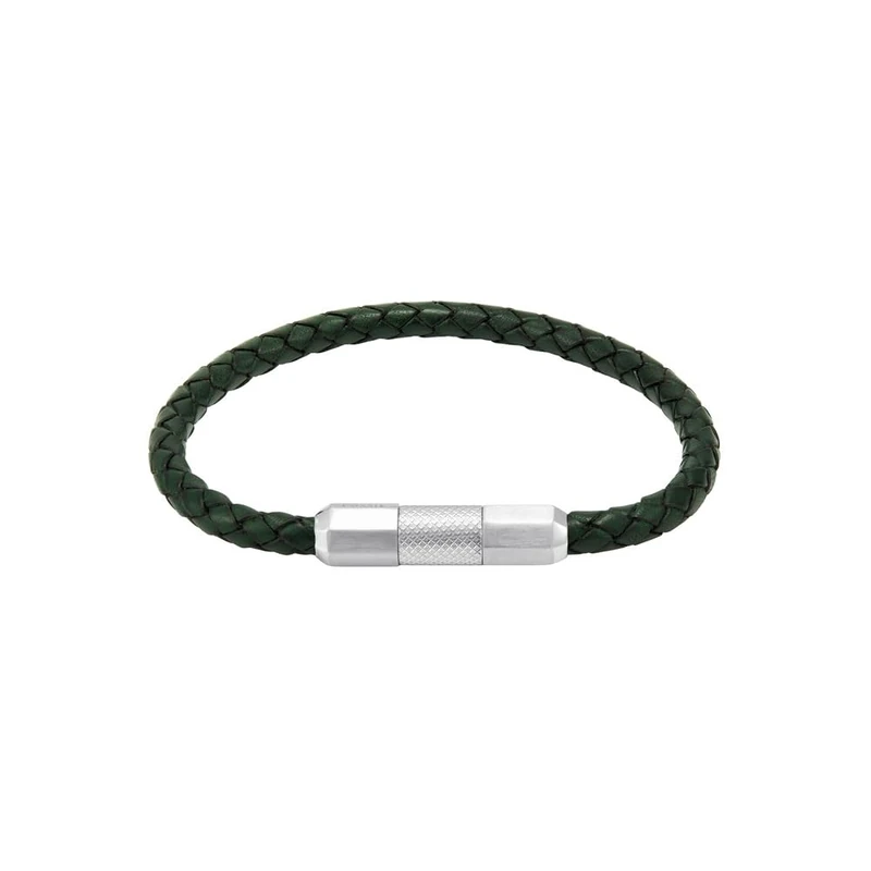 FOSSIL Men Leather or stainless steel adjustable closure bracelet