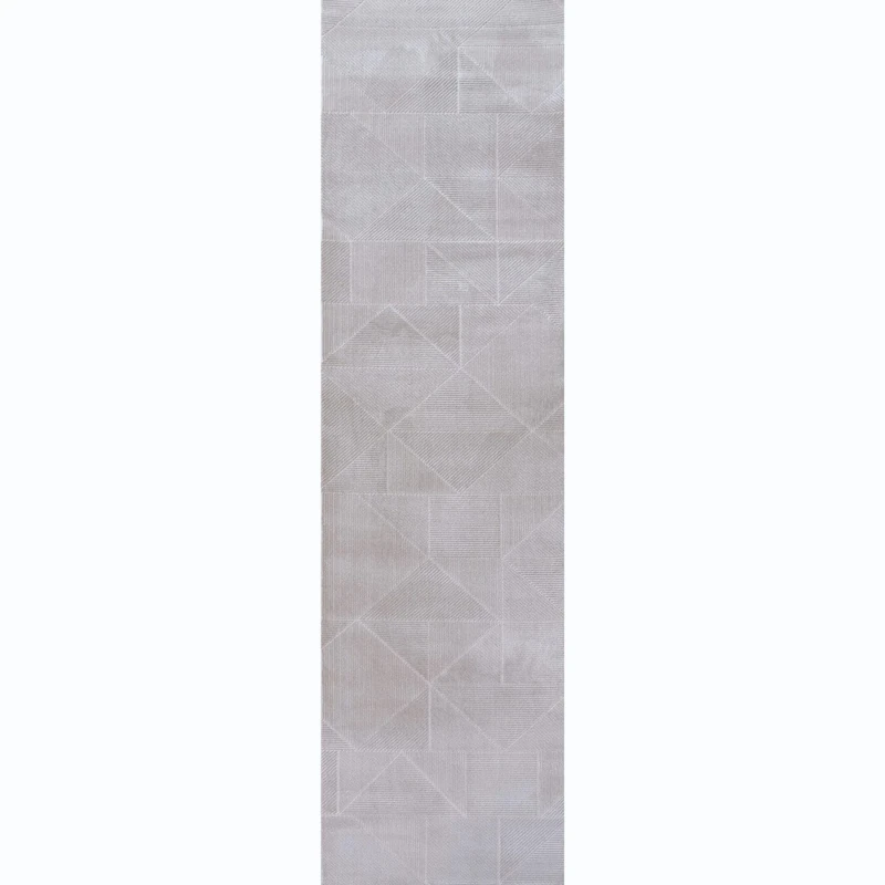 THE RUGS Carmel Modern Area Rug - Stain-Resistant, Non-Shedding, Durable Rugs for Bedroom and Hallway [ Abstract Grey, 80x300 cm ]