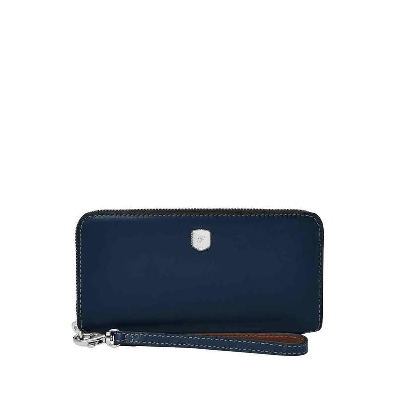 Fossil Women's Lennox Bi-Fold Wallet, Blue, XS