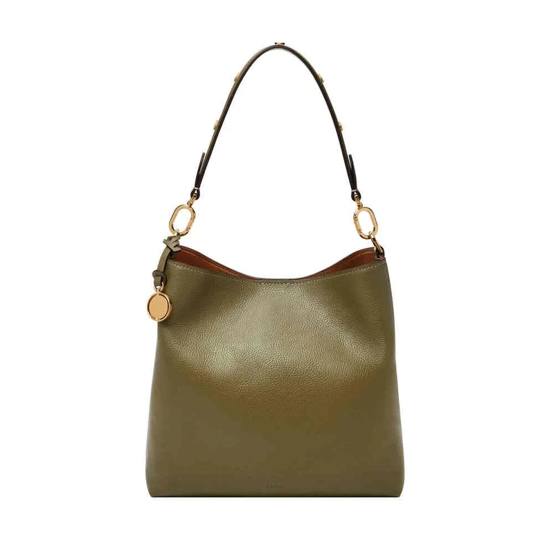 Fossil Women's Jessie Bucket Bag, Green, Small