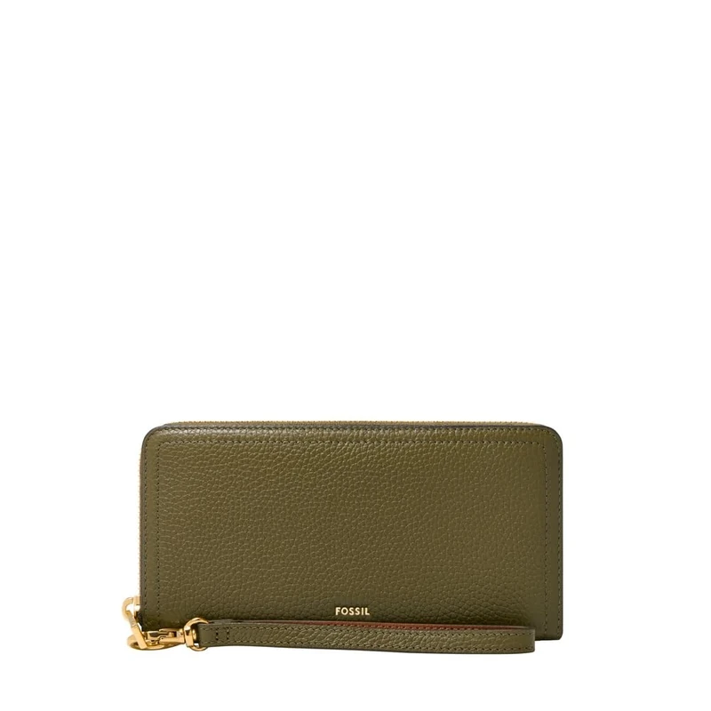 Fossil Logan Leather or Polyurethane Zip Clutch Wallet for Women