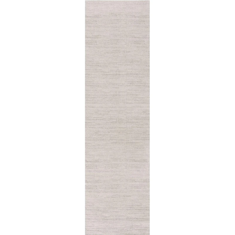 THE RUGS Carmel Modern Area Rug - Stain-Resistant, Non-Shedding, Durable Rugs for Bedroom and Hallway [ Striped Grey, 80x300 cm ]
