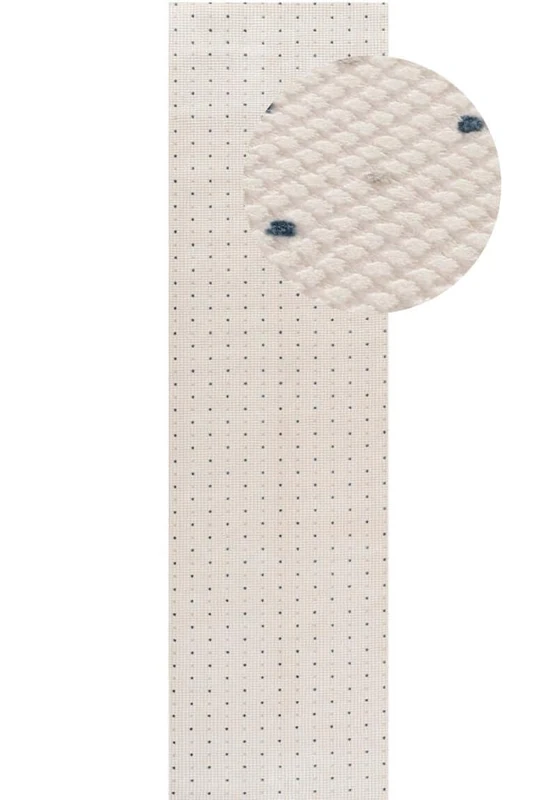 THE RUGS Carmel Modern Area Rug - Stain-Resistant, Non-Shedding, Durable Rugs for Bedroom and Hallway [ Dots Blue, 80x300 cm ]