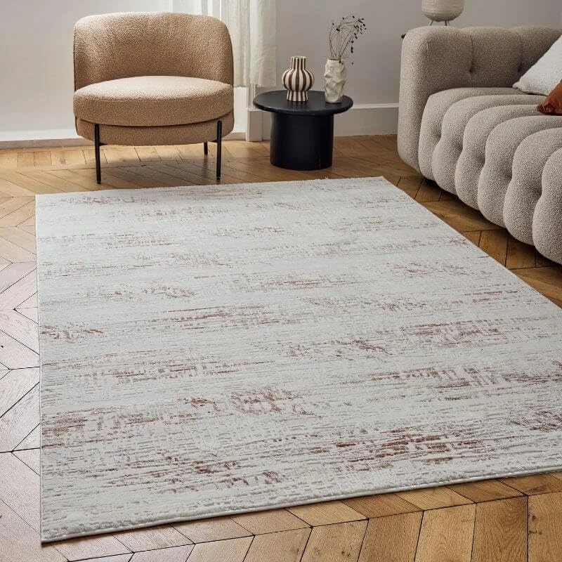 THE RUGS Carmel Modern Area Rug - Stain-Resistant, Non-Shedding, Durable Rugs for Living Room and Bedroom [ Marble Effect Terra, 160x230 cm ]