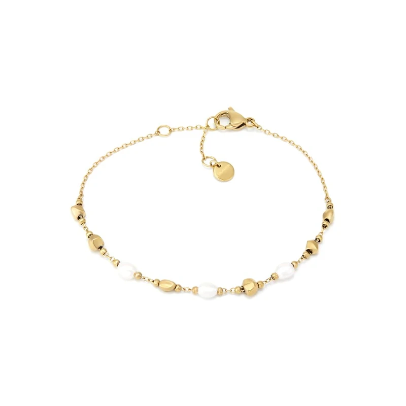 Skagen Men's Stainless Steel, leather or Beaded with Lobster clasp closure bracelet, California Gold