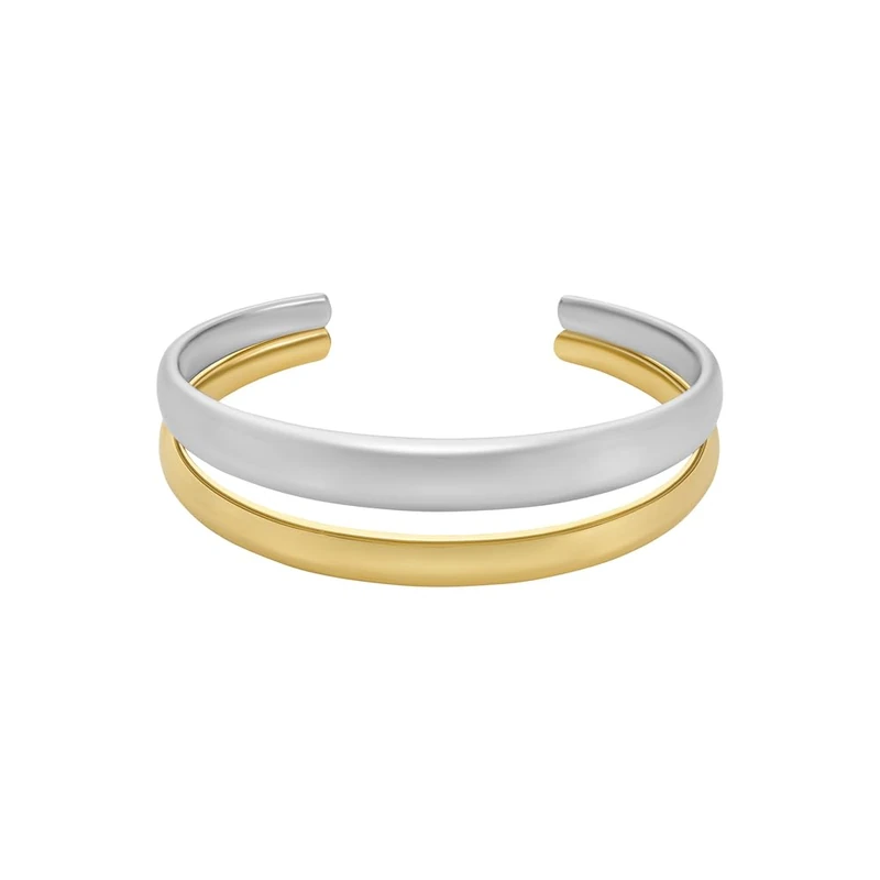 FOSSIL Women's Stainless Steel with open Cuff bangle bracelet