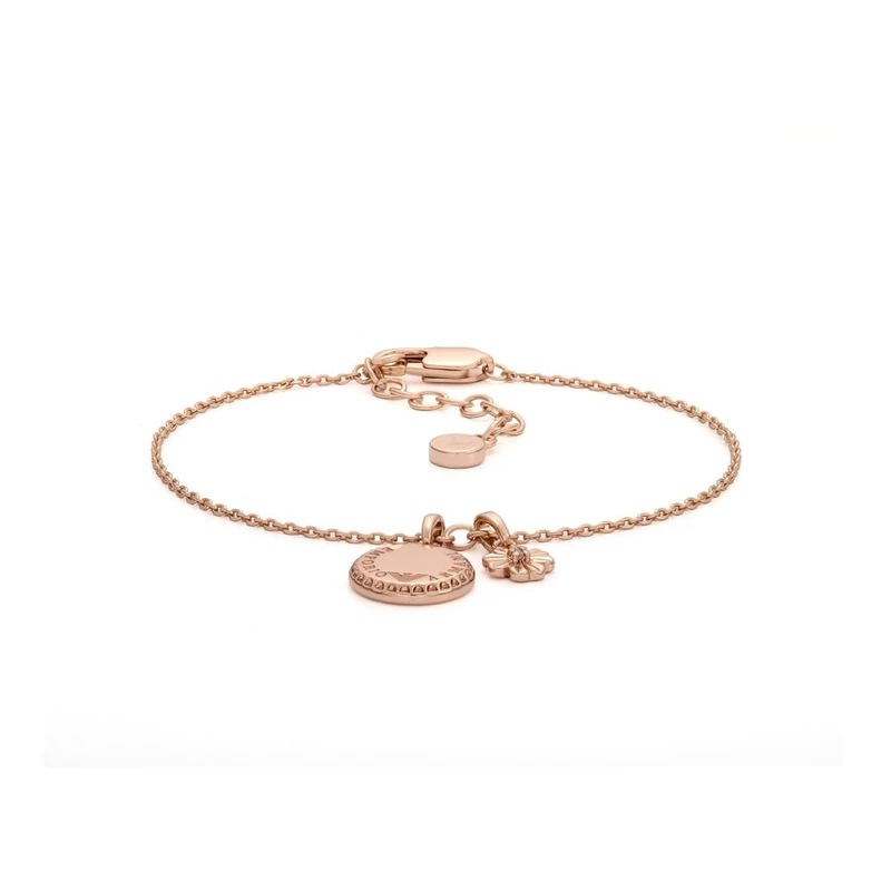 Emporio Armani Women's stainless steel or brass with Rose gold tone lobster clasp closure bracelet