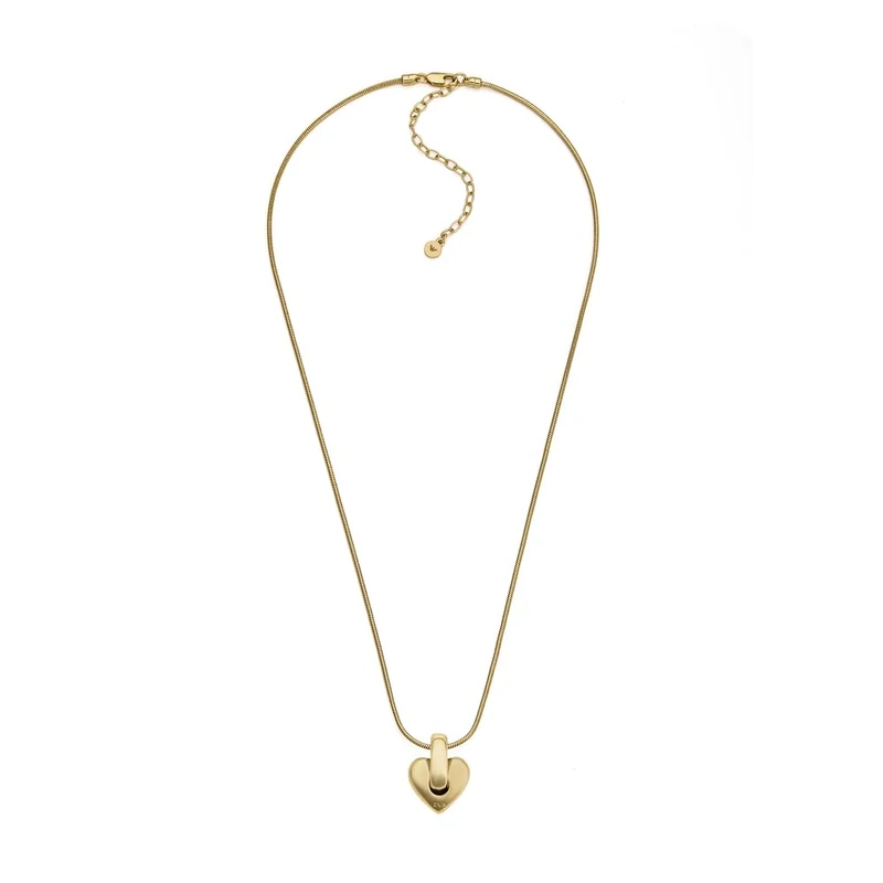 Emporio Armani Women's gold tone lobster clasp closure brass necklace