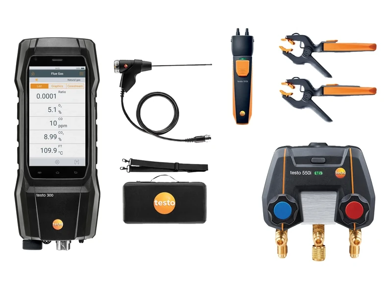 testo 300+ Flue Gas Analyser Heat Pump Kit