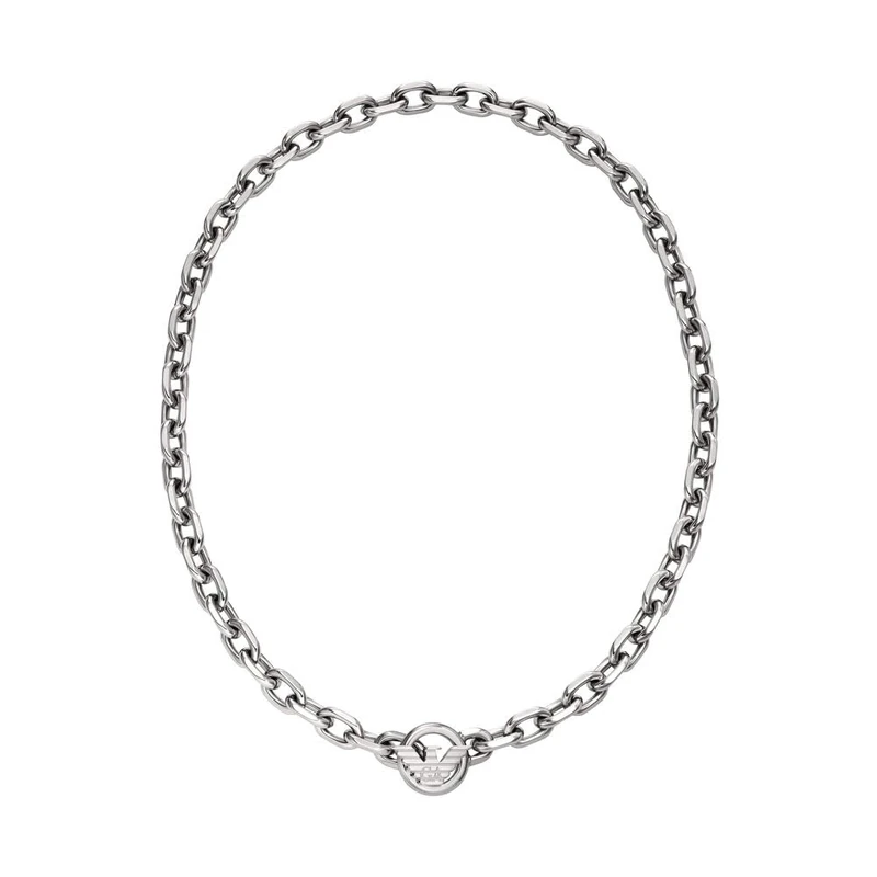Emporio Armani Men's Silver-Tone Stainless Steel Necklace, EGS3235040