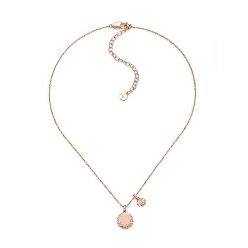 Emporio Armani Women's Rose gold tone lobster clasp closure brass necklace