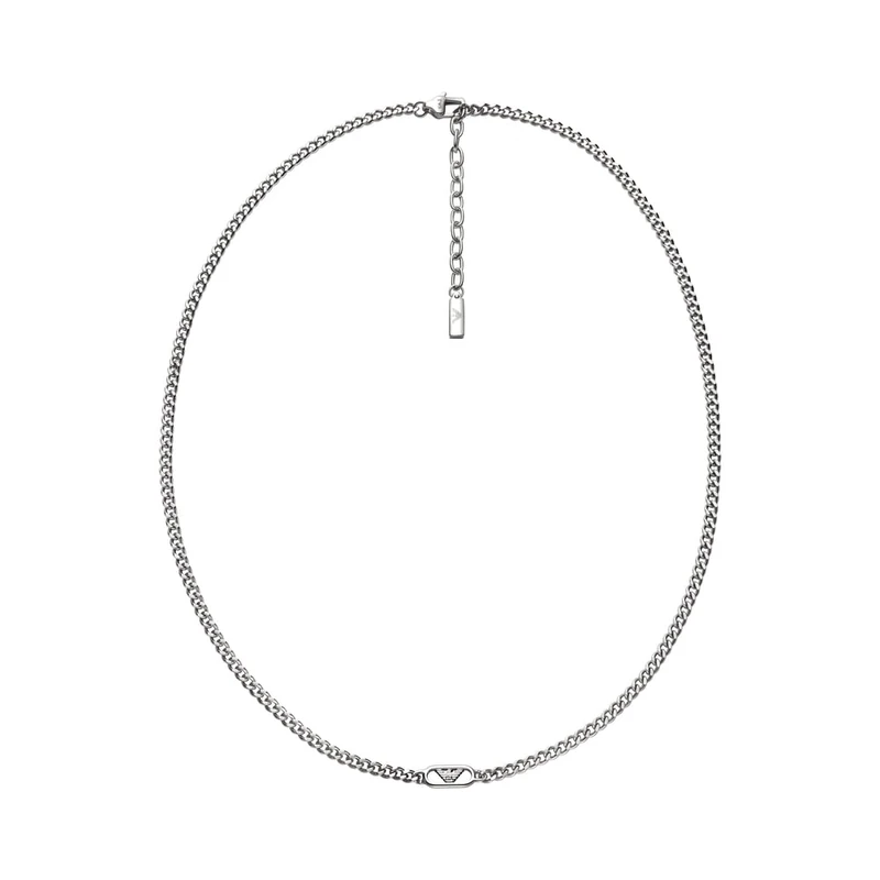 Emporio Armani Men's Stainless Steel with lobster clasp closure Chain necklace - Image 1