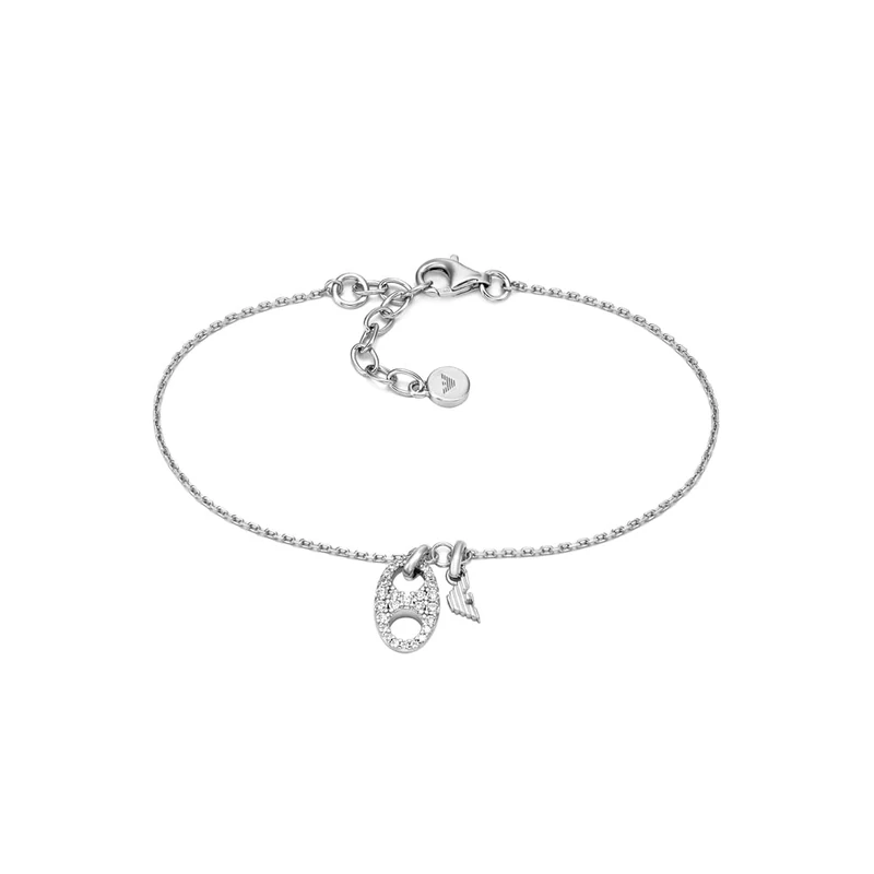 Emporio Armani Women's Sterling Silver with lobster clasp closure bracelet