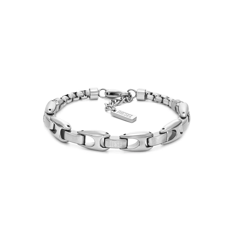 Diesel Men's Silver tone Stainless steel with lobster clasp closure bracelet