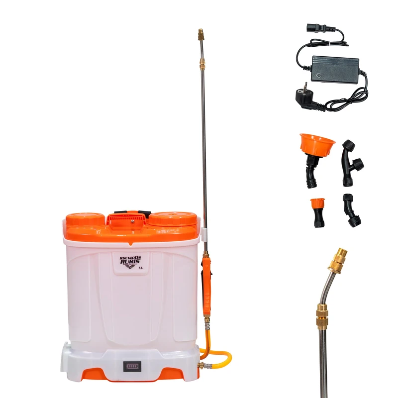 RURIS RSE 1400S Electric Sprayer – 14L Tank, 12V 8Ah Battery, Metal Telescopic Lance, Pressure 6 Bars, Automatic Mixing Function, Multiple Accessories