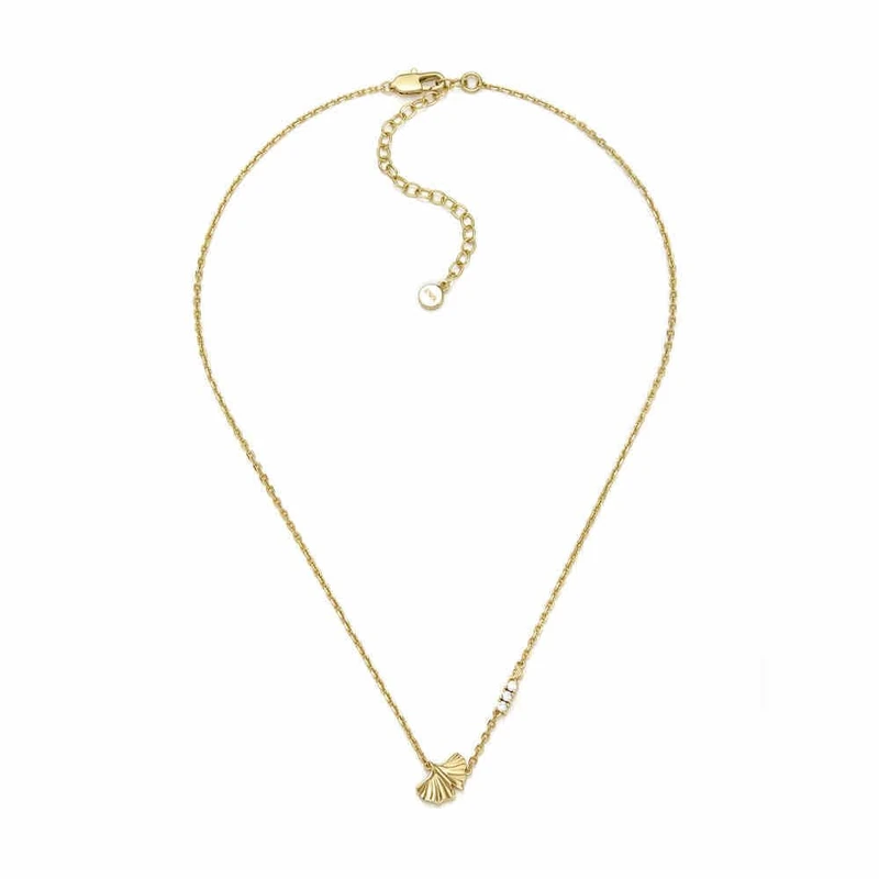 Emporio Armani Women's gold tone lobster clasp closure brass necklace