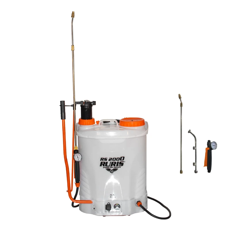 RURIS POWER FOR NATURE RS 2000 Electric and Manual Sprayer, 20L Tank, 12V 8Ah Battery, Motor Pressure 5.5 Bar, Charger Included