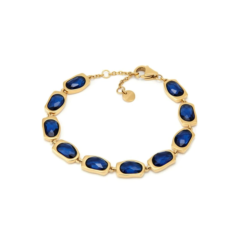 Skagen Men's Stainless Steel, leather or Beaded with Lobster clasp closure bracelet, Chrome Gold - Image 1