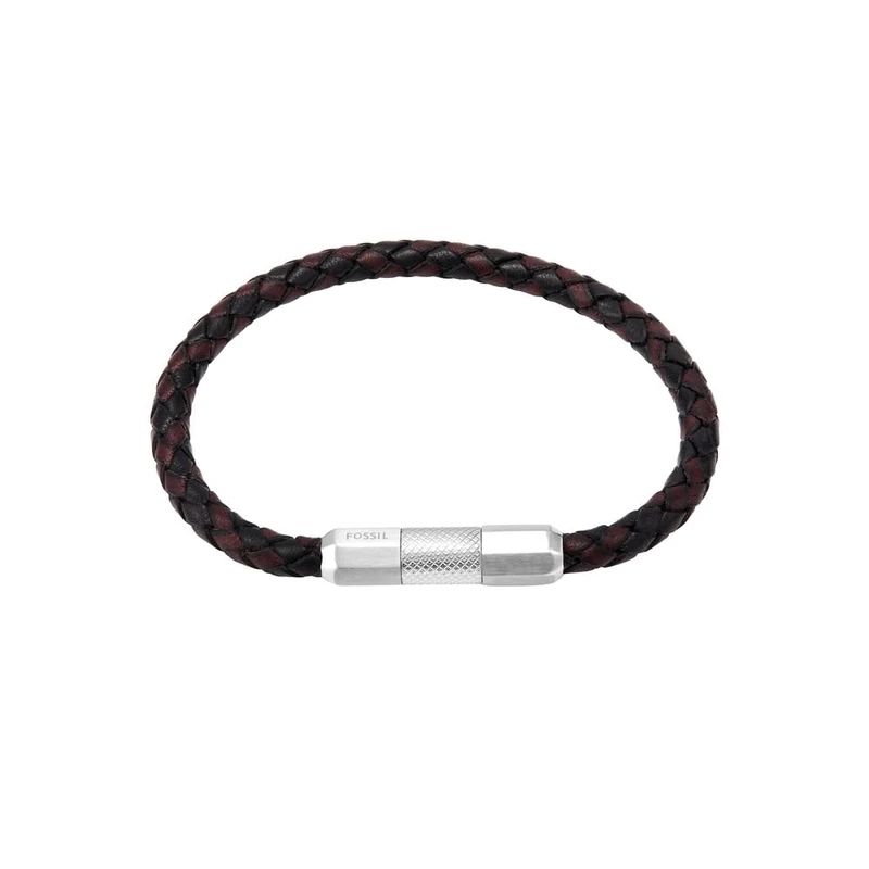 Fossil Men Leather or stainless steel adjustable closure bracelet