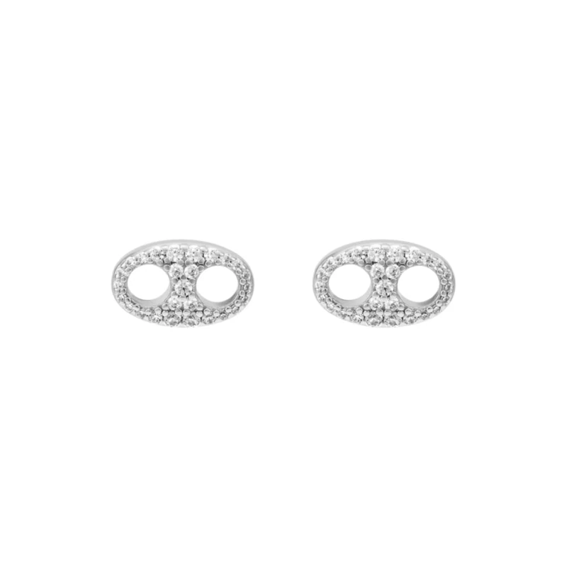Emporio Armani Women's Brass or Stainless Steel Button Stud Closure Earrings
