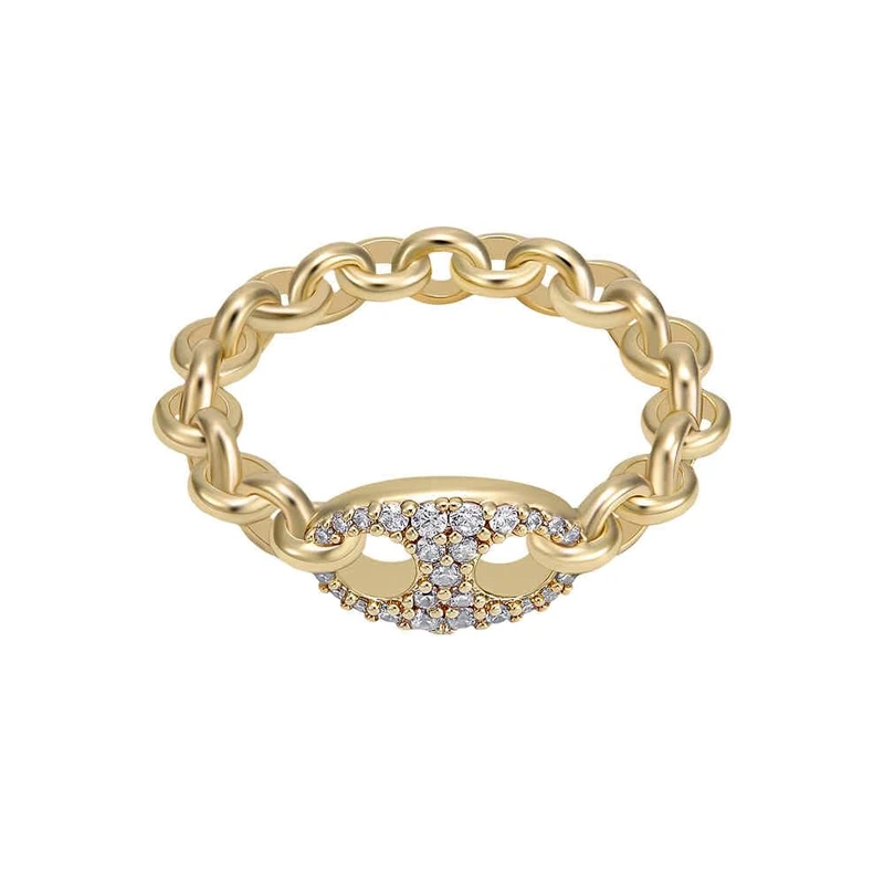 Emporio Armani Women's Gold-Tone Brass Ring, EGS32717105.5