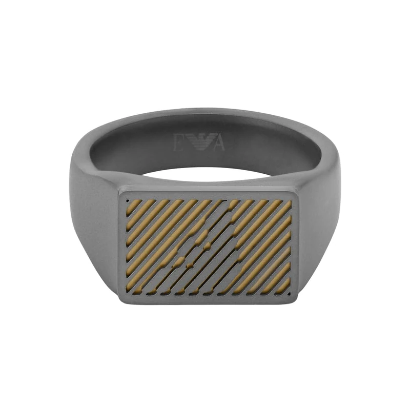 Emporio Armani Men's Stainless Steel signet Rings
