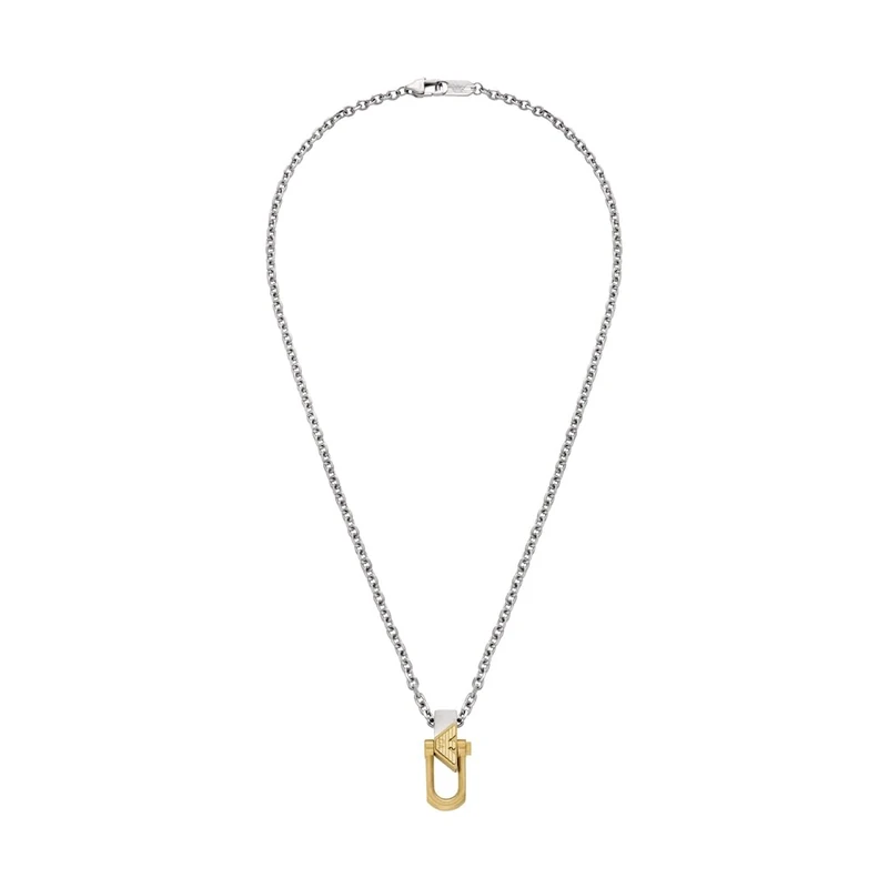 Emporio Armani Men's 2 tone Stainless Steel with lobster clasp closure Pendant necklace