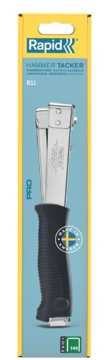 Rapid Hammer Tacker R11, Powerful, Complete Steel, for Stapling Type 140, 6-10mm