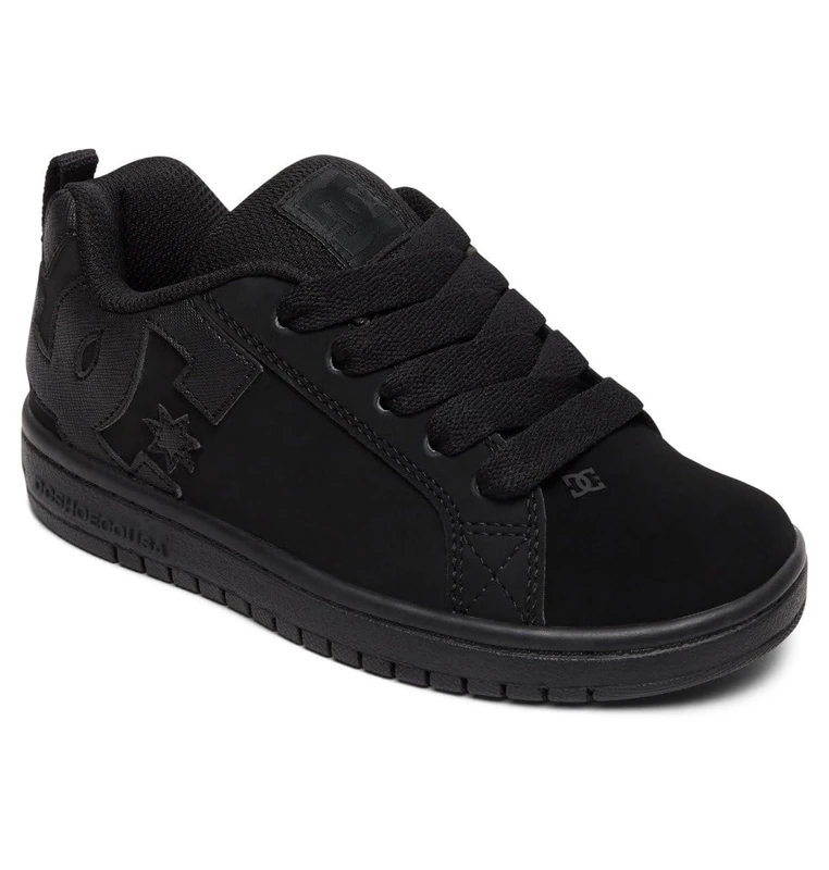 DC Shoes Court Graffik Trainers, Black/Black, 35 EU