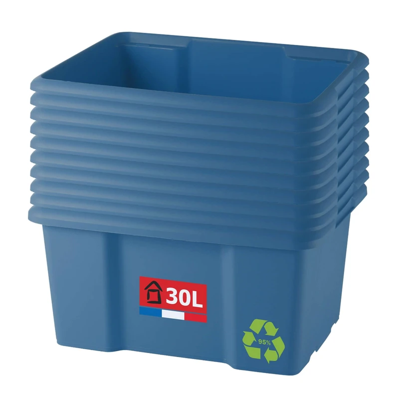 Sundis Plastic Storage Bin 30 L x 10 Blue L 46.5 x H 23 cm
