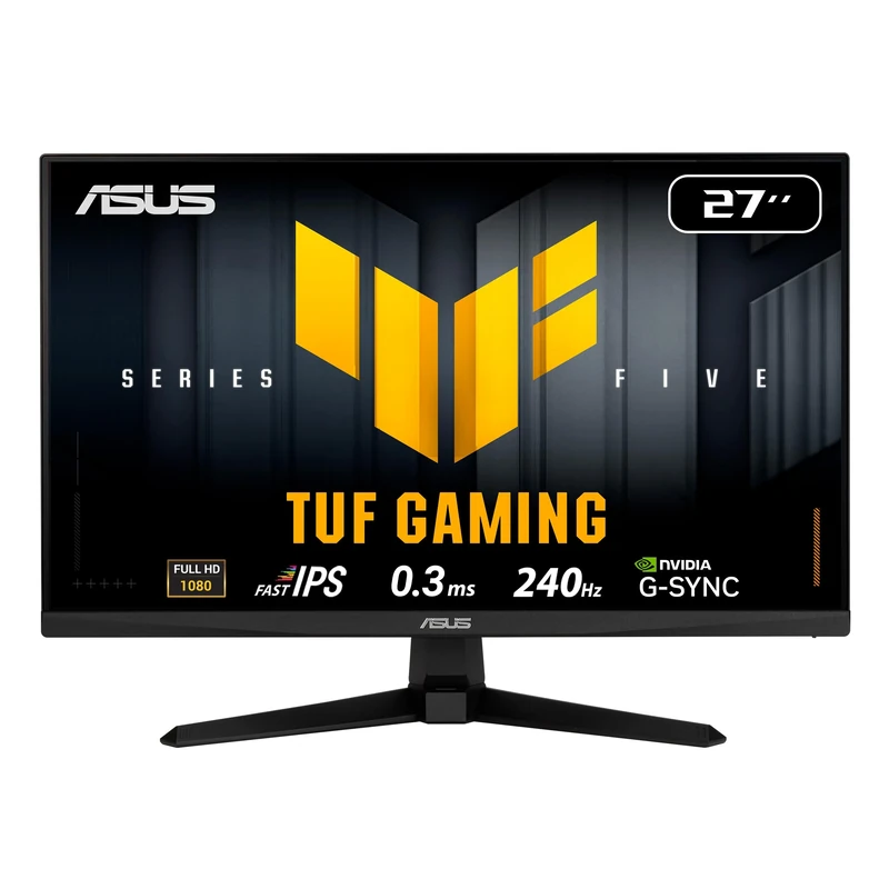 ASUS TUF Gaming Series 5, VG279QM5A Gaming Monitor, 27 inch Full HD Fast IPS panel, 240Hz, 0.3ms , G SYNC compatible, AMD FreeSync Premium, ELMB SYNC, 99% sRGB, DisplayWidget Center, Gaming AI