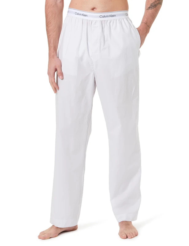 Calvin Klein Men's Sleep Pant LV00NM2830 Pants, Grey (Silver Haze), S - Image 1
