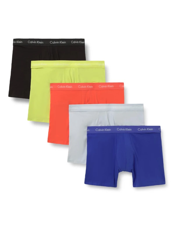 Calvin Klein Men Boxer Brief 5pk GREEN (GREEN BLOOM/DAZZLING BLUE/BLACK/) L