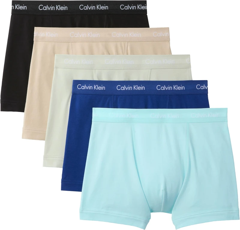 Calvin Klein Men Trunk 5pk BLUE (PLUME/MISTY SAGE/BLACK/SODALITE) M