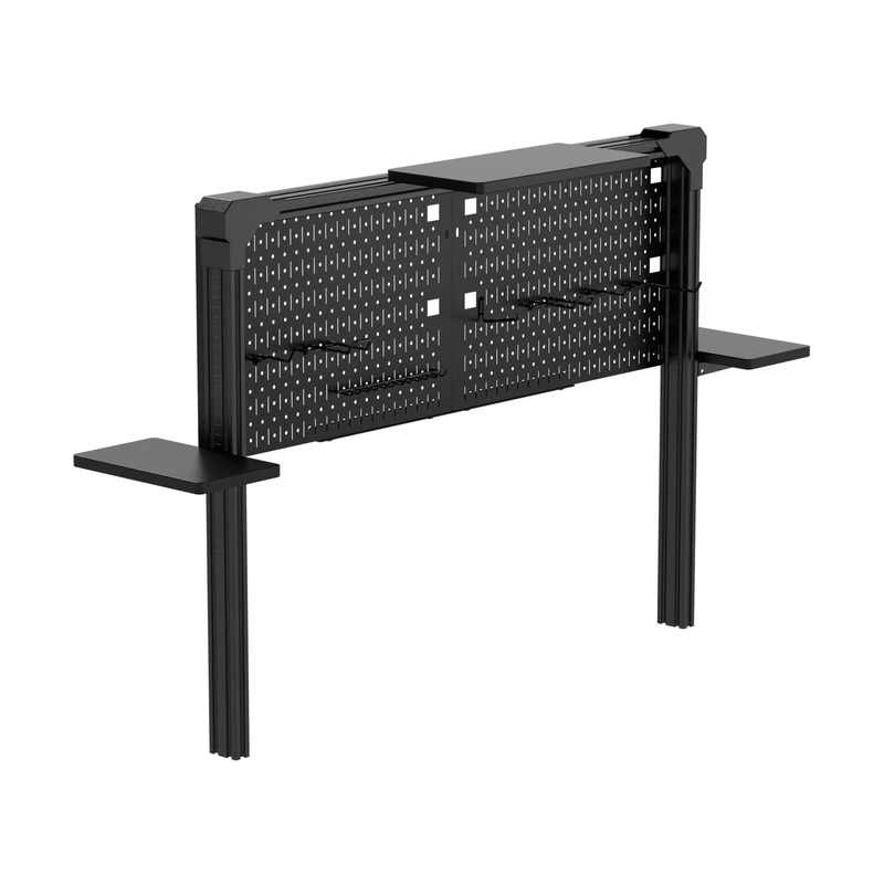 Corsair Multi Frame Pegboard Organiser for Platform:4 Desks – Modular T-Channel Rail System with Pegboards, Side Shelves & Cable Management, Elgato Gear Compatible – Black - Image 1
