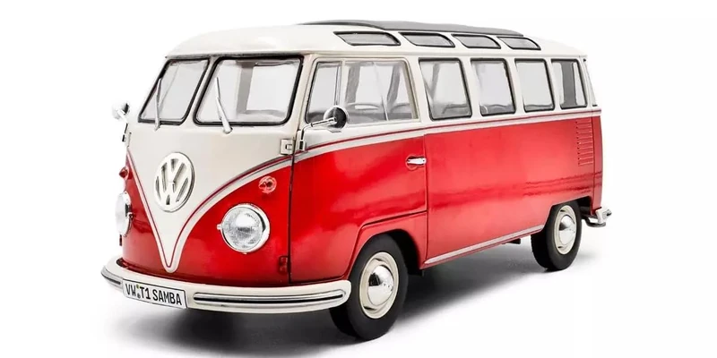 Solido 1:18 VW T1 21 Windows Red/White