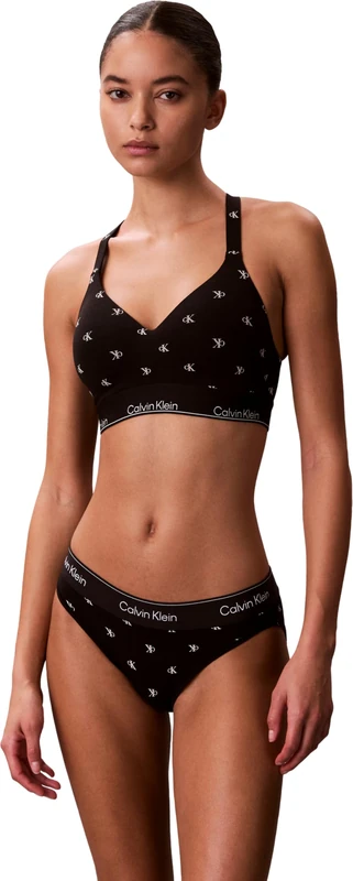 Calvin Klein Women's Lift Bralette LV00QF8500 Bralette, Black (Diamond Logo Black), M