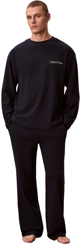 Calvin Klein Men's Ls Tee Pant Set LV00NM2950 Other Lounge & Sleepwear, Blue (Shoreline), M